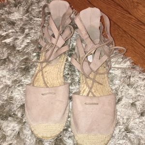 Beautiful lace up espadrille sandals